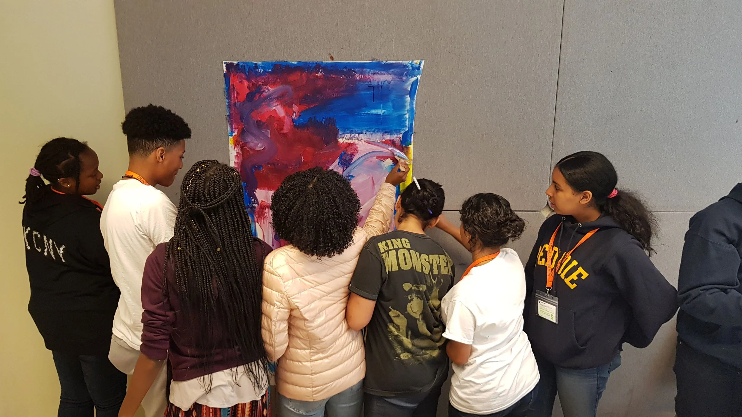 Exploring Modern Art and brush strokes (Dedalus Foundation + Oliver Scholars)
