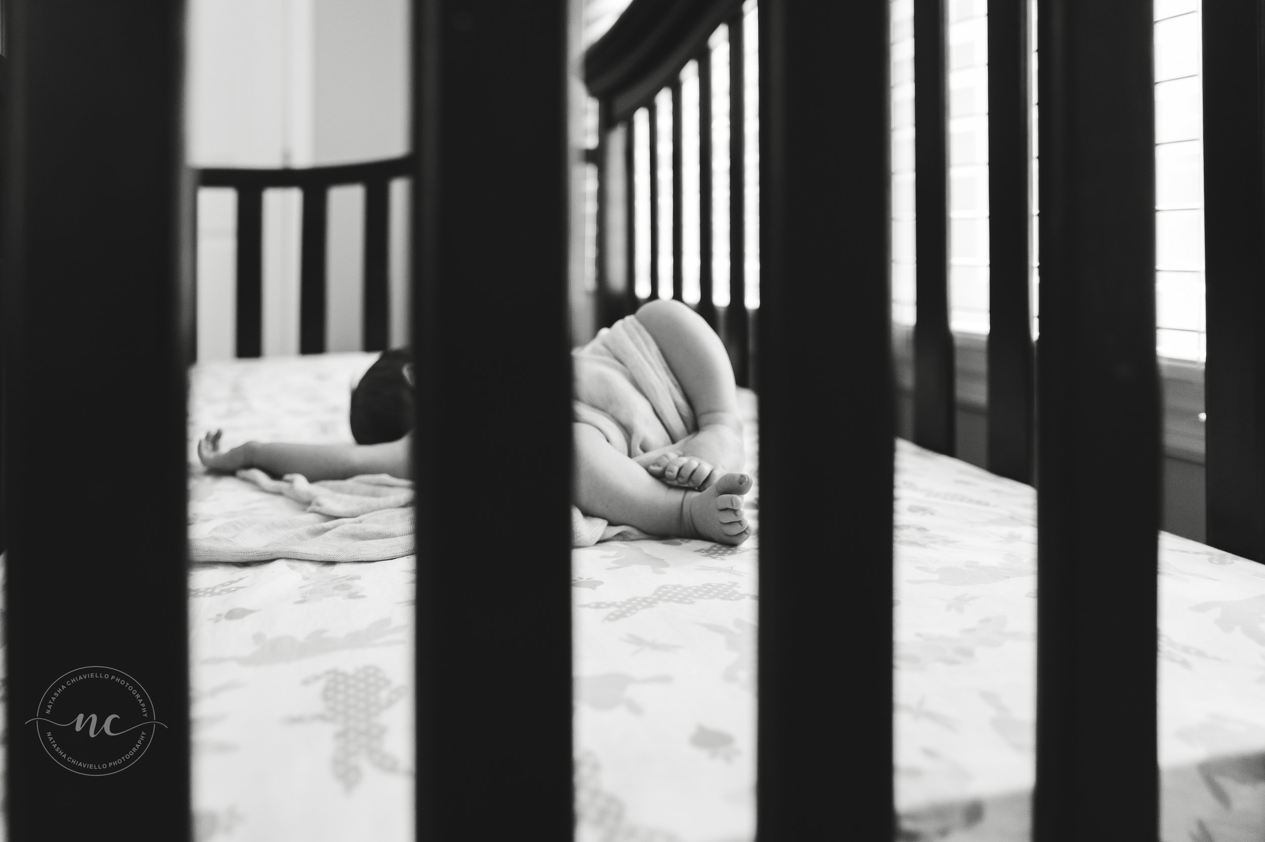 black & white newborn photography