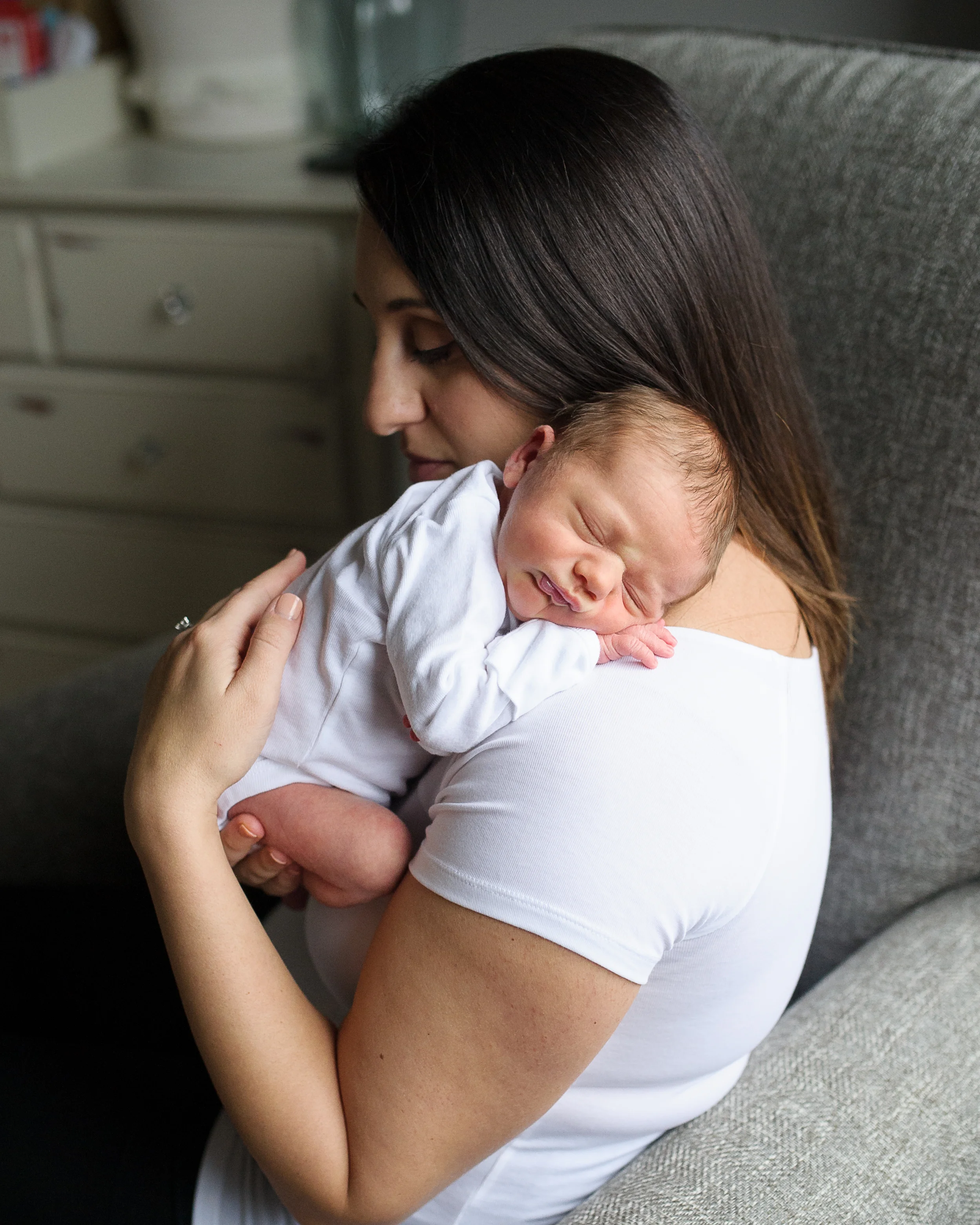 baby boy with mom, motherhood, nj newborn photographer