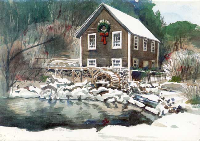 The Brewster Grist Mill - #11, card