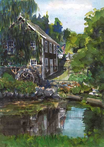 The Brewster Grist Mill - #31, card