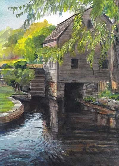 The Dexter Grist Mill - #45, card