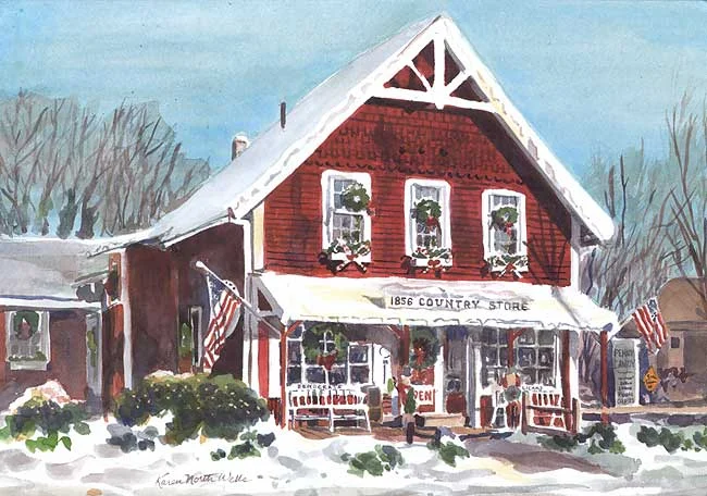 Snowtime at the Country Store - #77, card