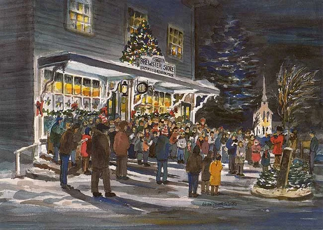 Caroling at the Brewster Store - #33, card