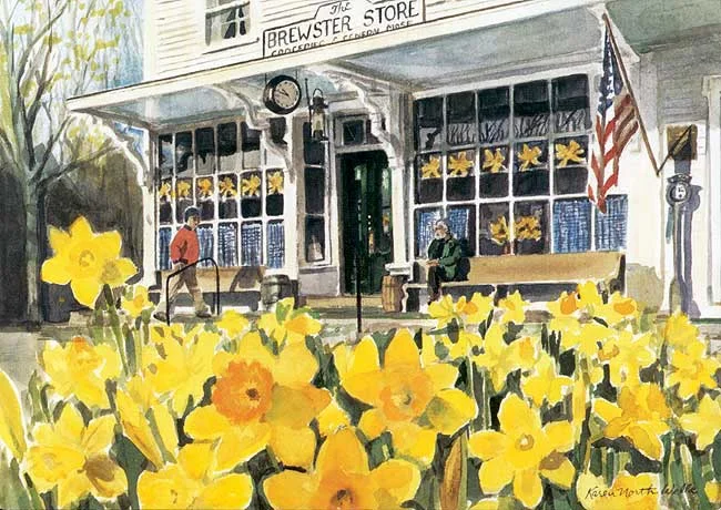 Brewster In Bloom At The Brewster Store 2 Print Karen North Wells Underground Art Gallery Brewster Ma Cape Cod Brewster In Bloom At The Brewster Store 2 Print Karen North Wells Underground Art Gallery Brewster Ma Cape Cod