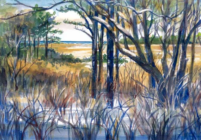 Winter Marsh - #87, Card