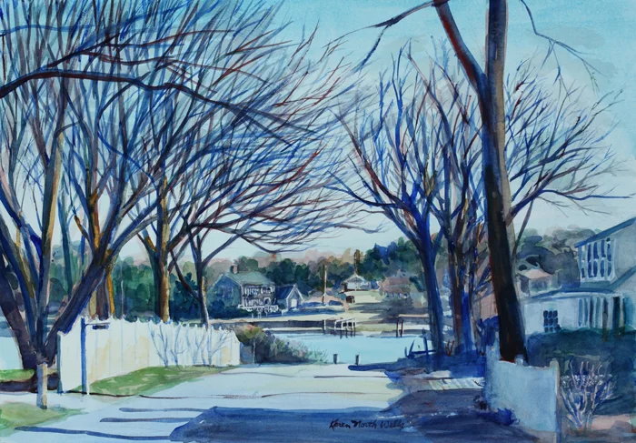 Bass River, A View from Union Street - #103, Card