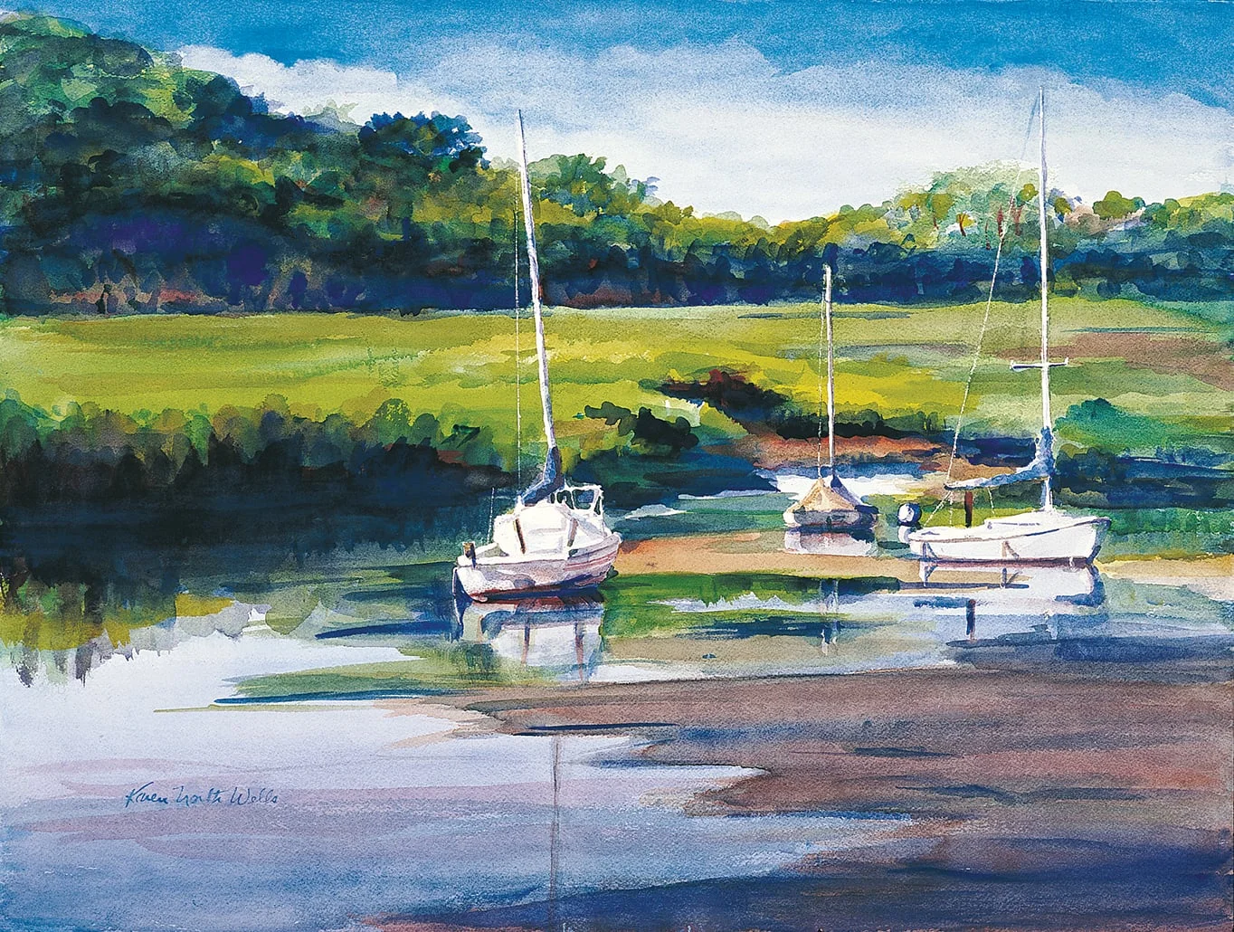 Sailboats at Paine's Creek - #100, Print