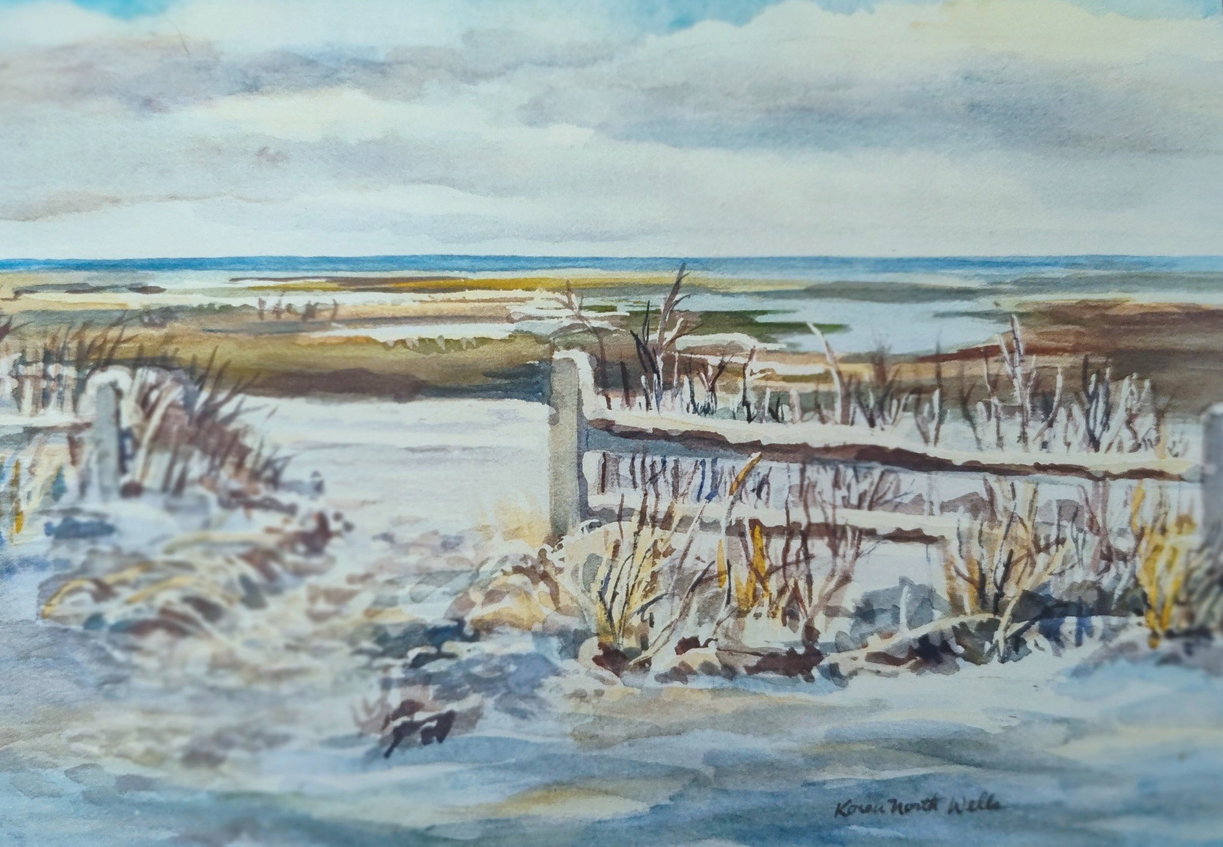 A Winter Scene at Paine's Creek Beach - #109, Card