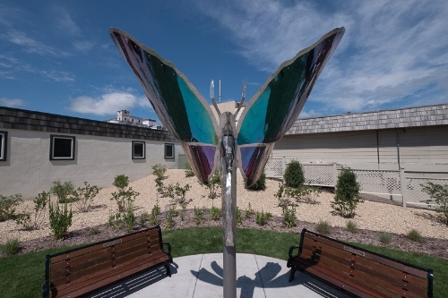 First Flight is central to the park. The 7 foot high sculpture was created by Jeff Barber. Above shows his concept piece. The site of the former Taco Johns at Main & Broad Streets is part of a transformation to create this gateway to downtown Red Wing.