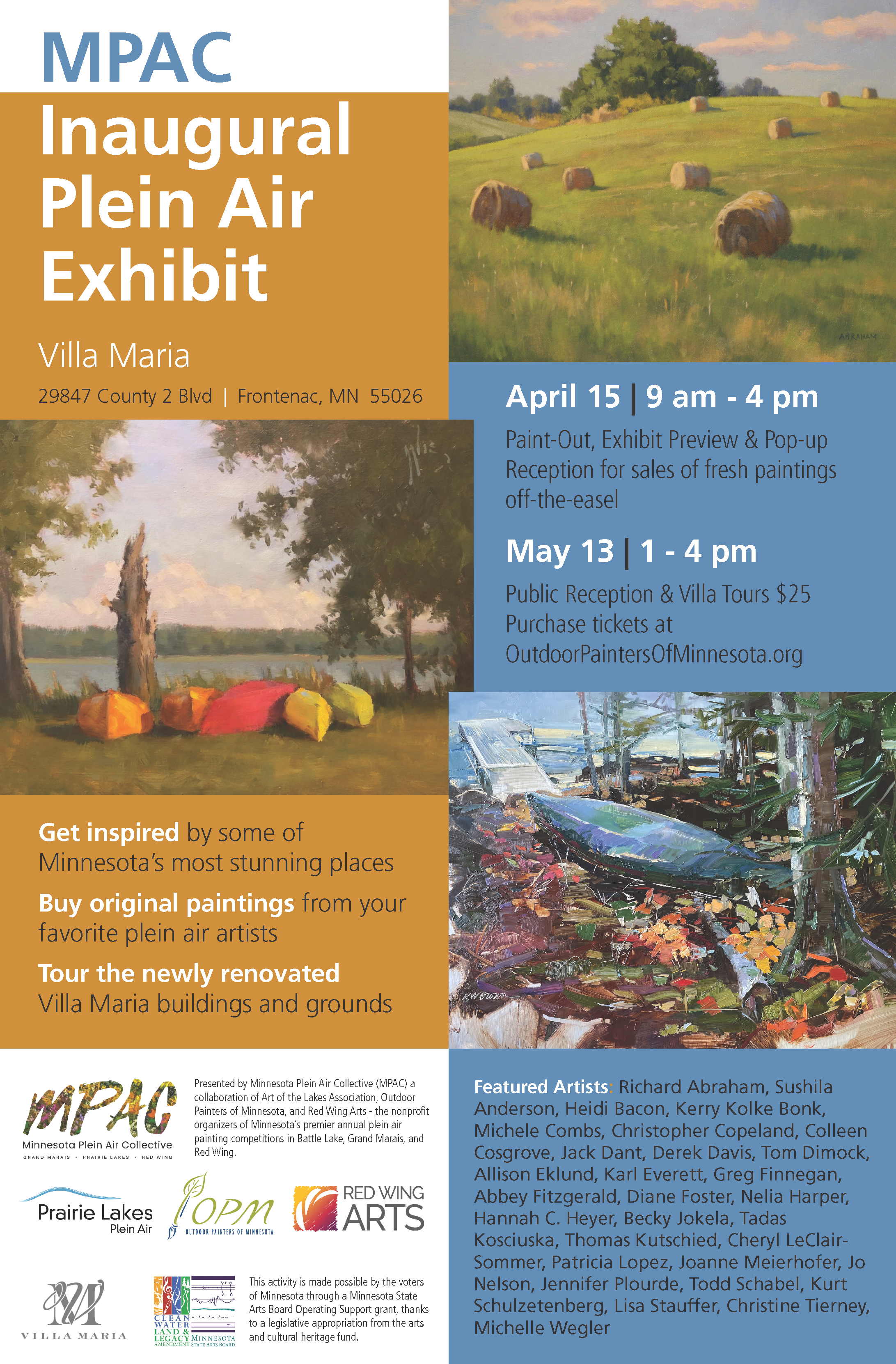 MPAC Paint Out, Exhibit Preview &amp; Pop-up Reception @Villa Maria