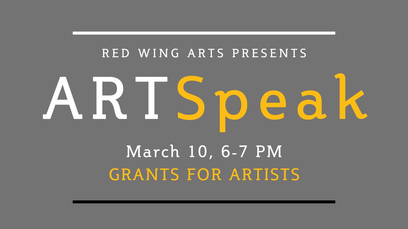 March 10 ARTSpeak - Grants for Artists