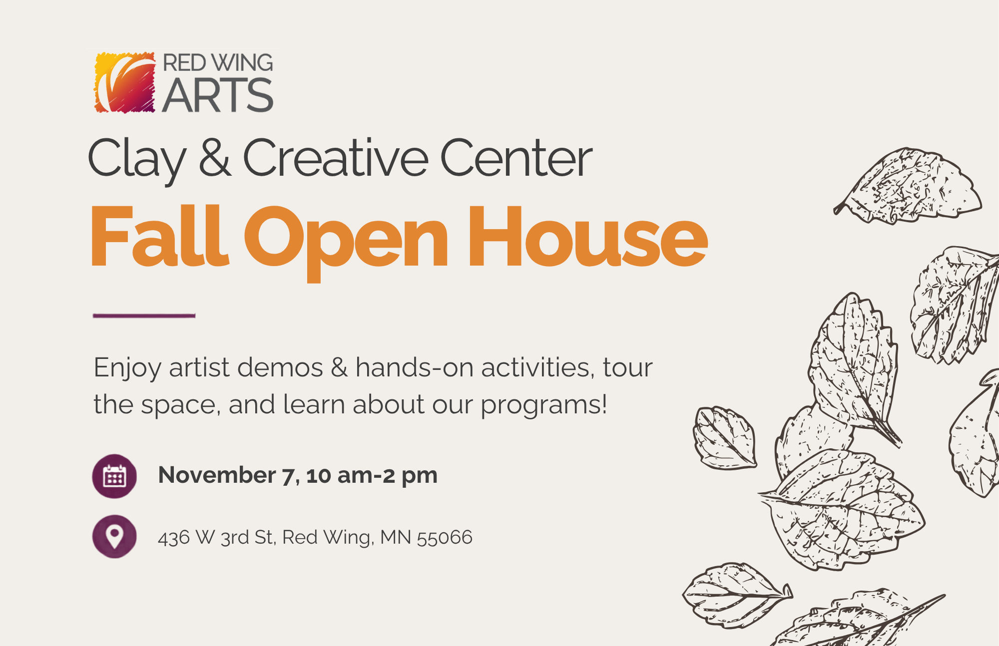 Clay &amp; Creative Center Fall Open House