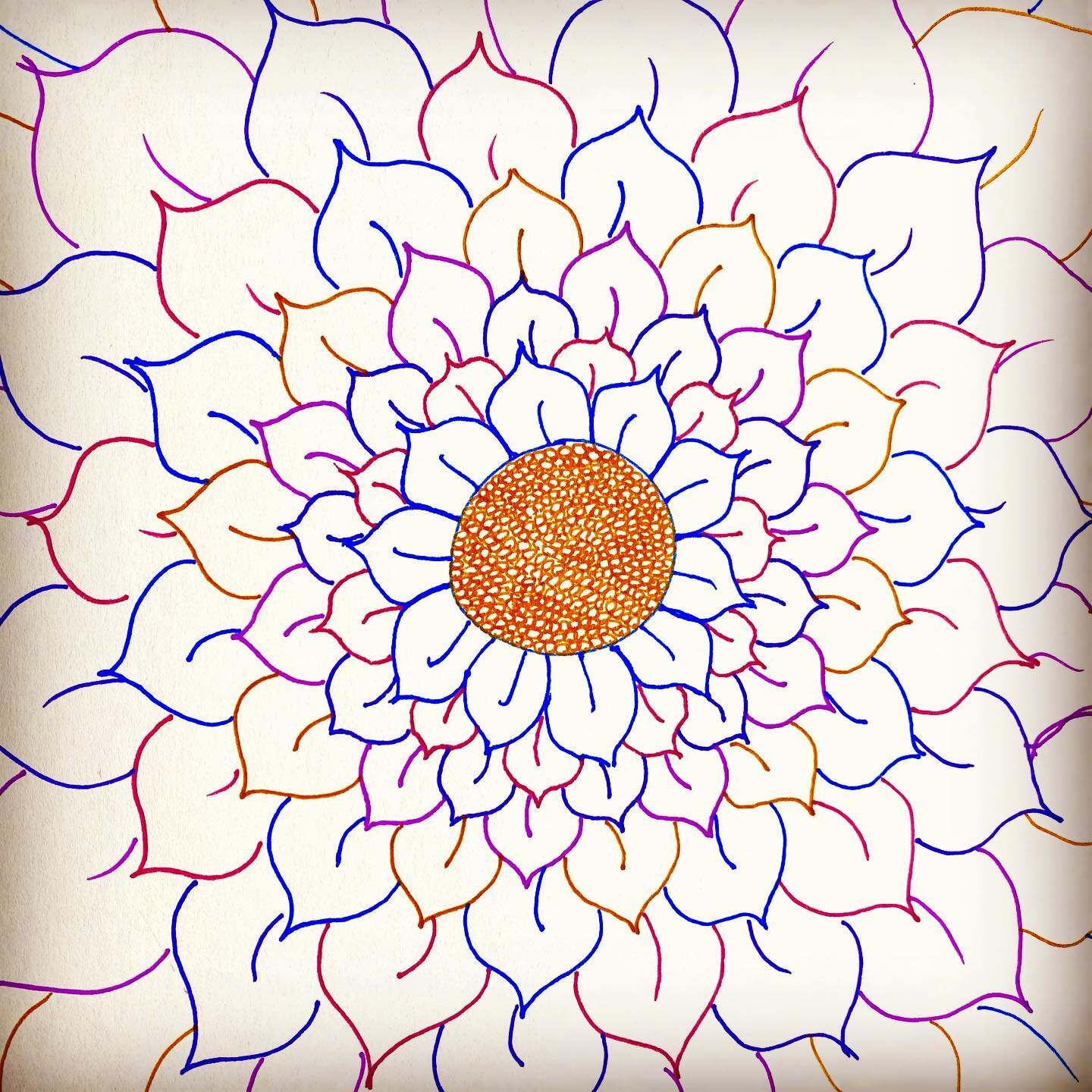 Meditation Myth #37 - You must sit in lotus position, quiet your mind for 2 hours while you reach nirvana.

Nope! There are MANY types of  meditative practices.
Some are quiet/still and some are active/movement.

Drawing / sketching / coloring is one