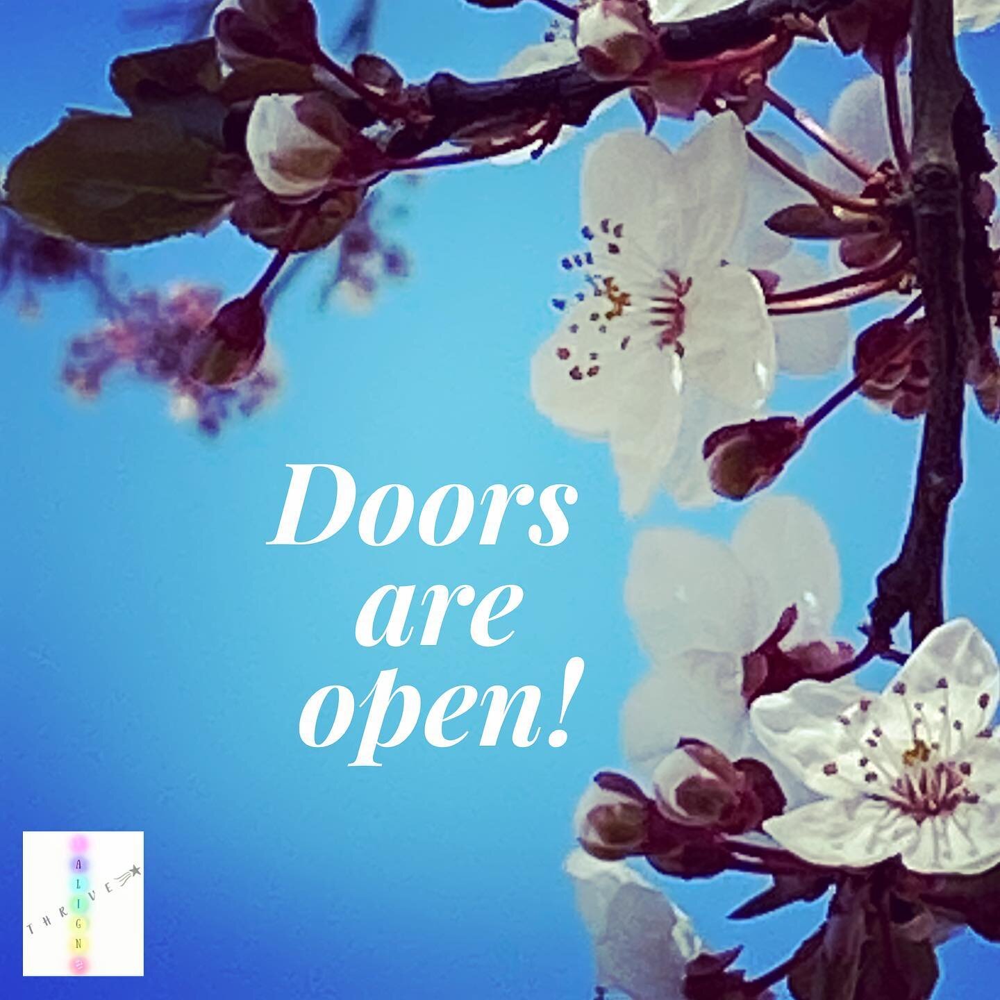 💟 Doors are officially open for our 2021 Align &amp; Thrive&trade;️!! 💟

This is your official invitation for you to join our sacred village where you can openly learn how to trust your intuition, honor your energy and align with your soul.

What d
