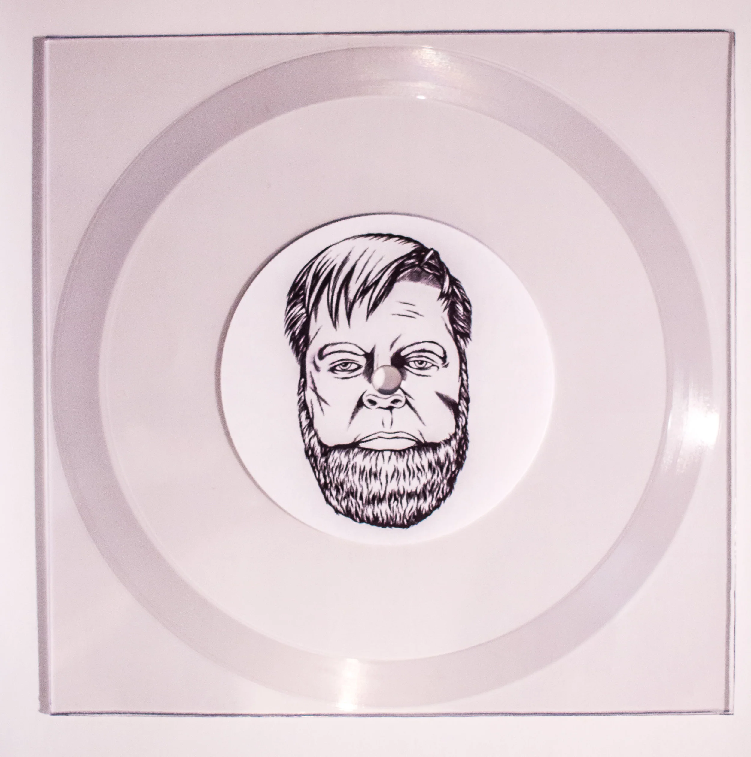 black and white label