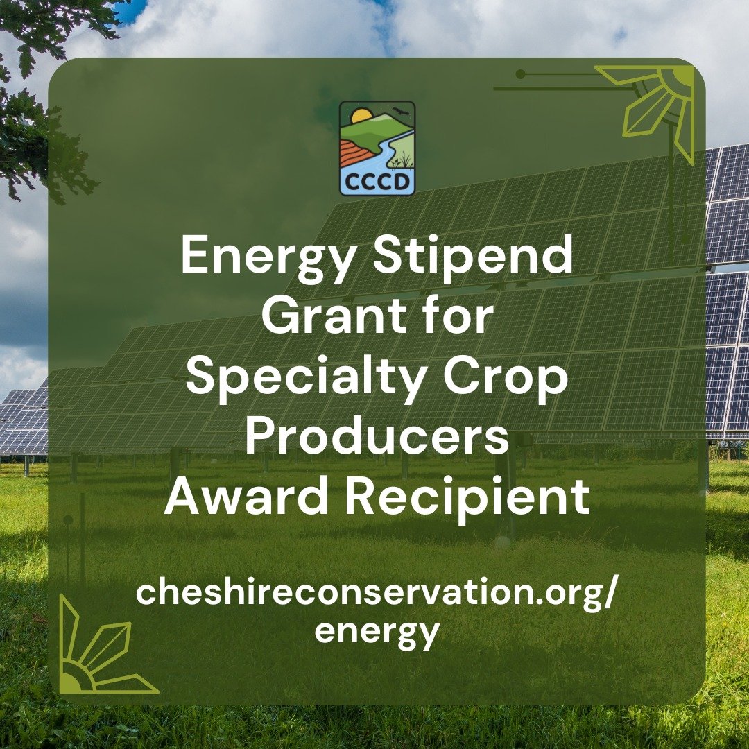 We are so excited to share that we are a 2024 Energy Stipend Grant for Specialty Crop Producers Award recipient!  This award comes to us from a program through the @cheshireccd, and is made possible through the USDA Specialty Crop Block Grant Program