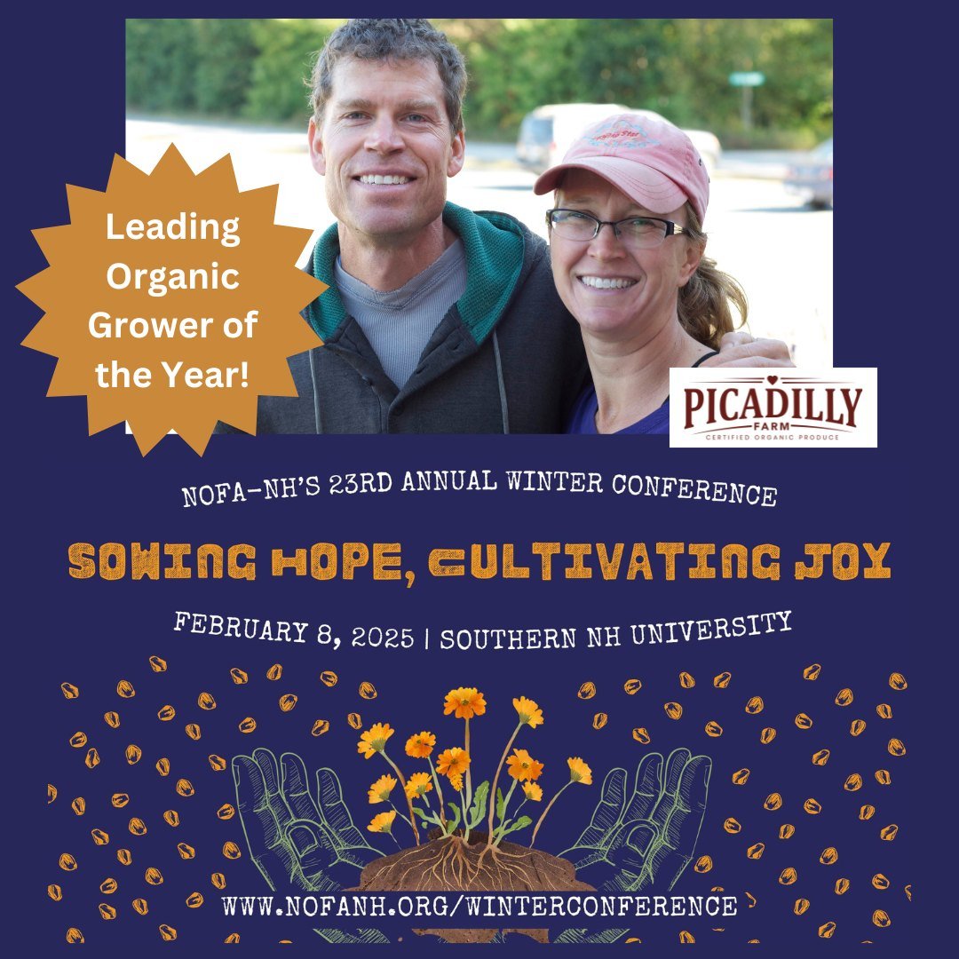 We are so pleased to share that Bruce &amp; Jenny were honored this past weekend at the @nofanewhampshire Winter Conference with the Leading Organic Grower of the Year Award!

From NOFA-NH: &quot;This award is given to, 'A farmer or home gardener who