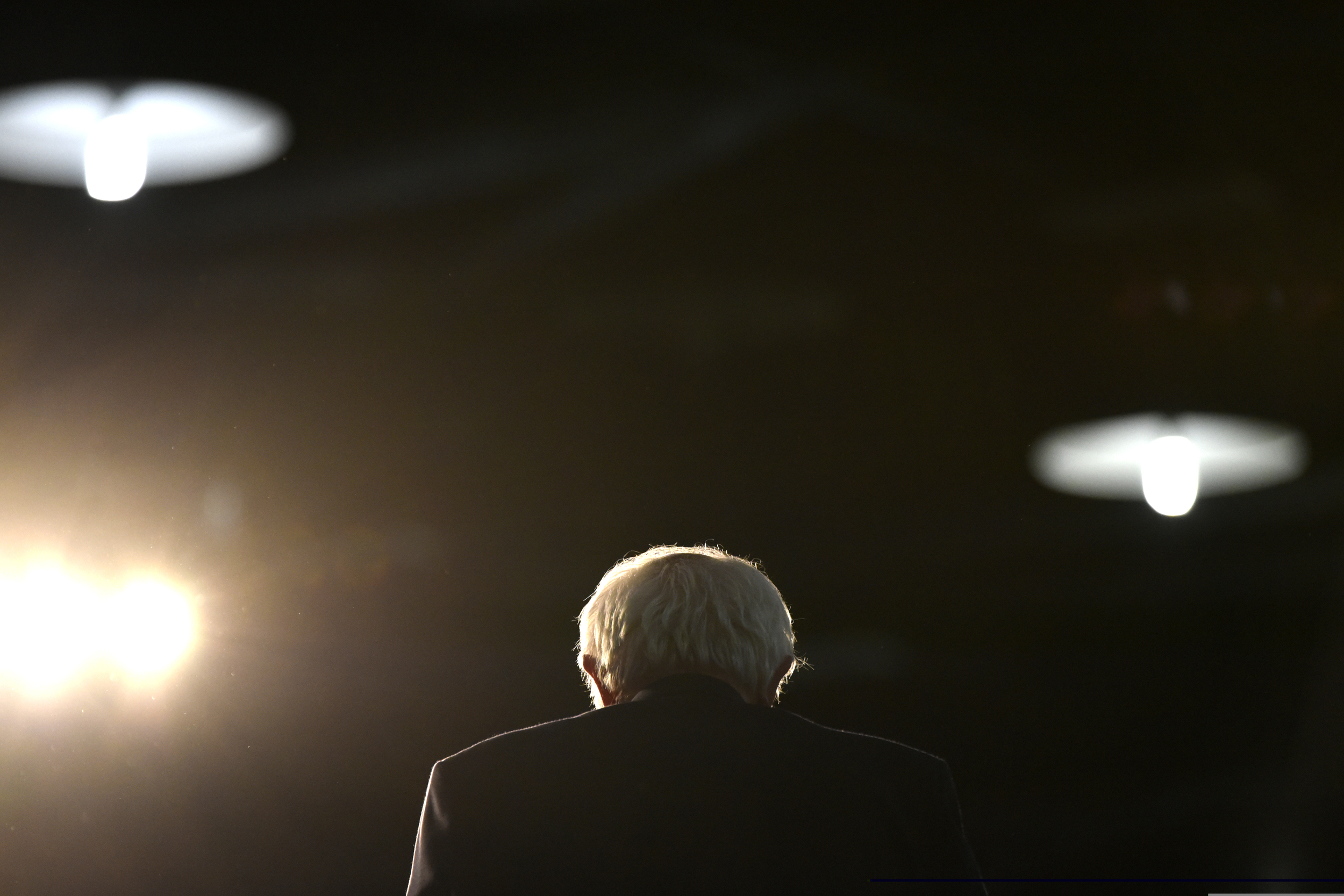  Democrat presidential candidate Bernie Sanders speaks to supporters at a rally in Tulsa Oklahoma. 