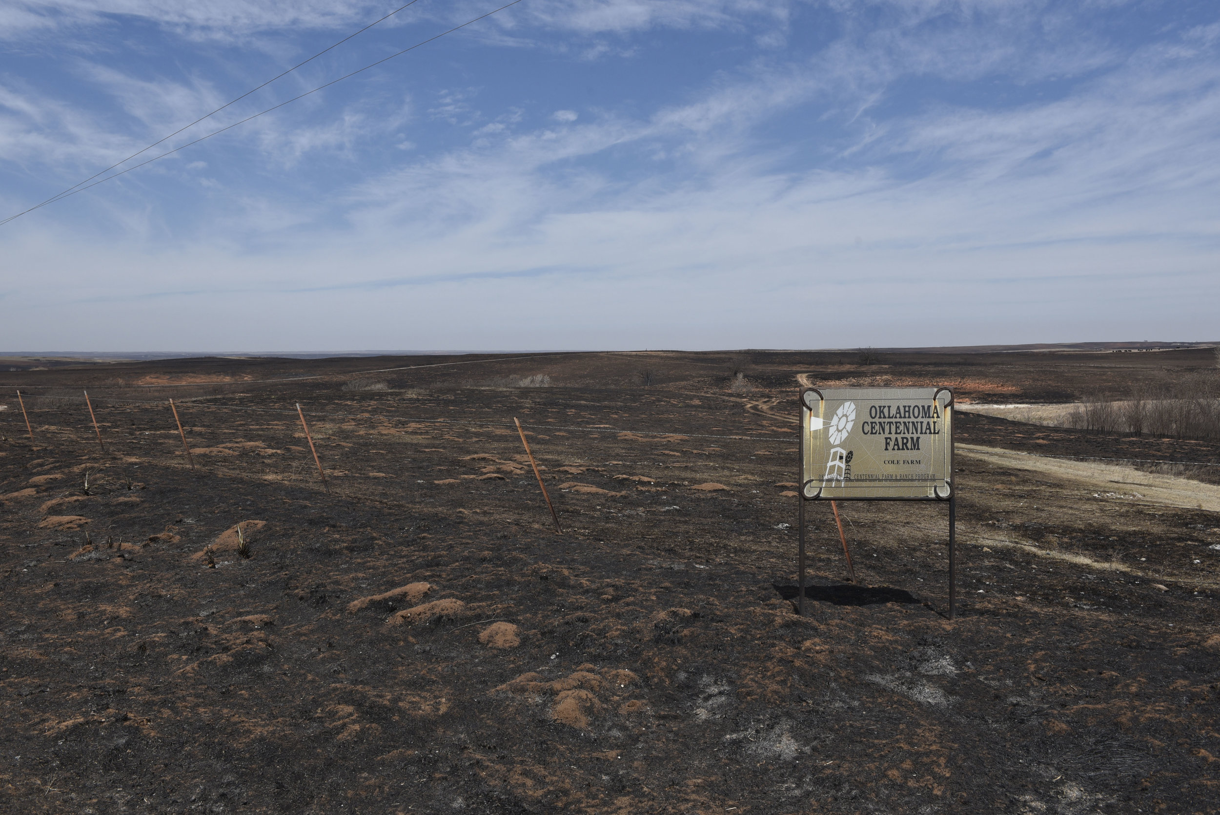  Pastures burnt by the Rhea fire are seen near Taloga, Oklahoma, U.S. April 17, 2018. REUTERS/Nick Oxford 