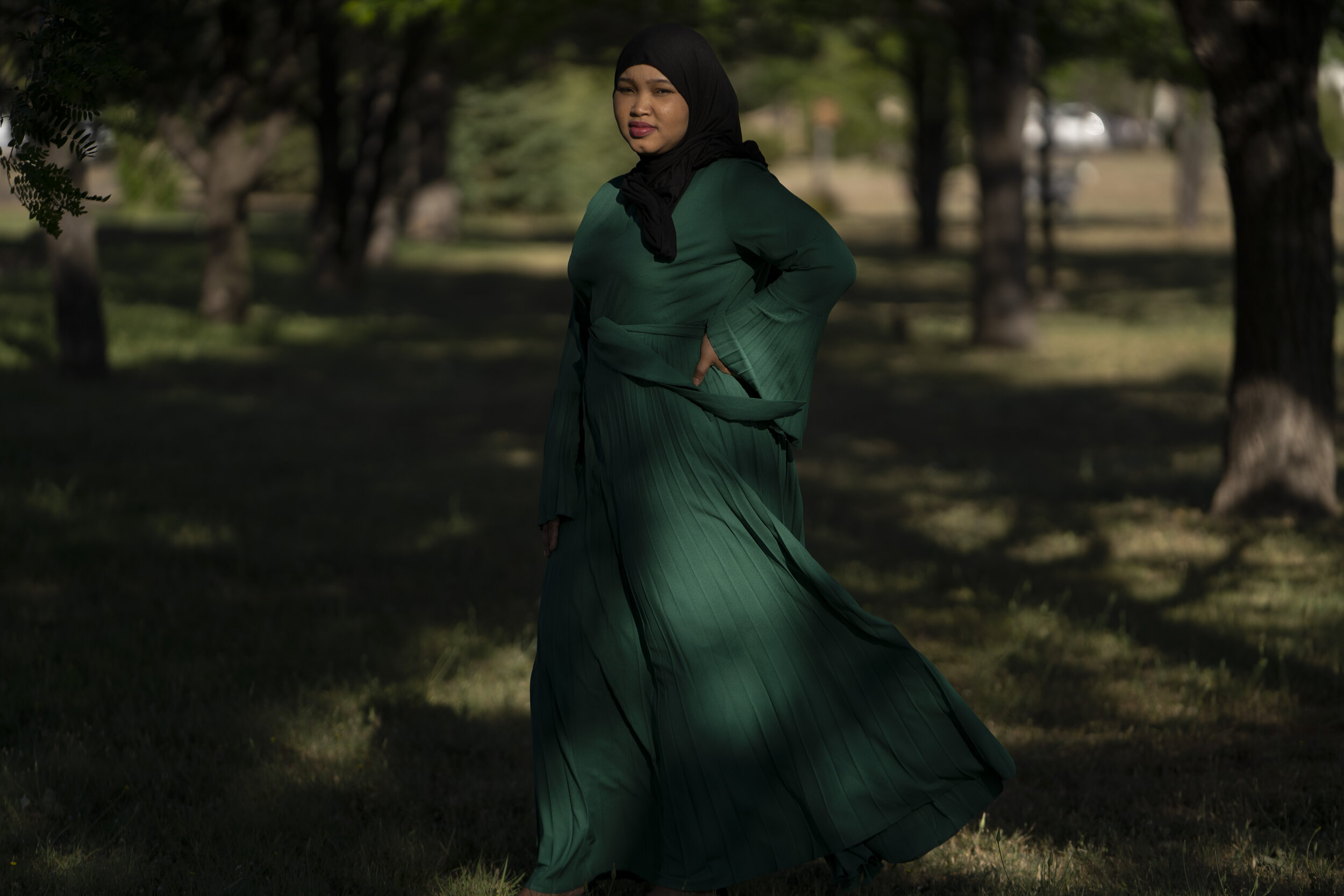  Refugee Roda Rayed poses for a portrait in Amarillo, Texas, May 30, 2020. Nick Oxford for Buzzfeed News 