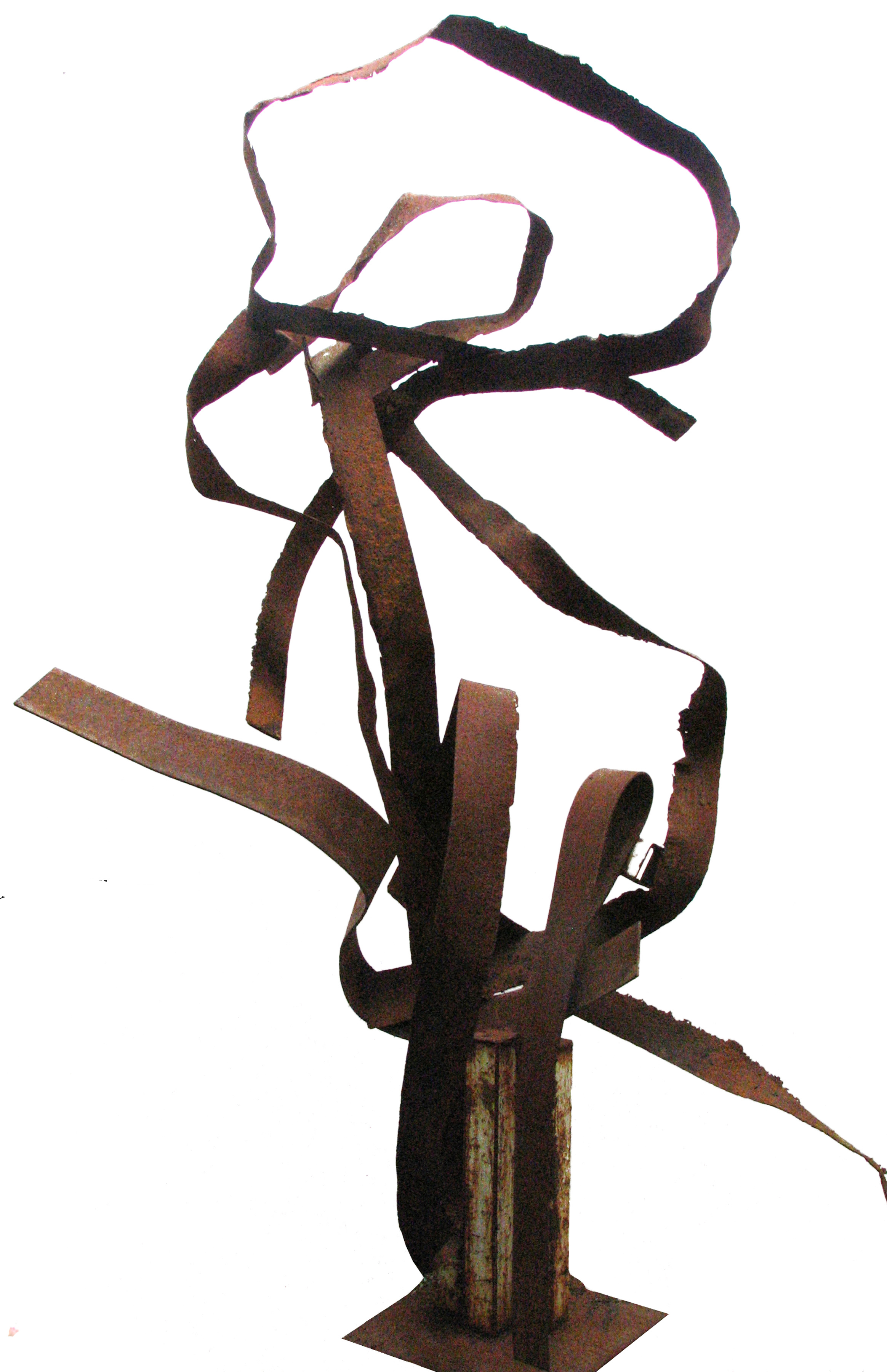 Convoluted Story , rusted steel, 96"h x 62"w x37"d