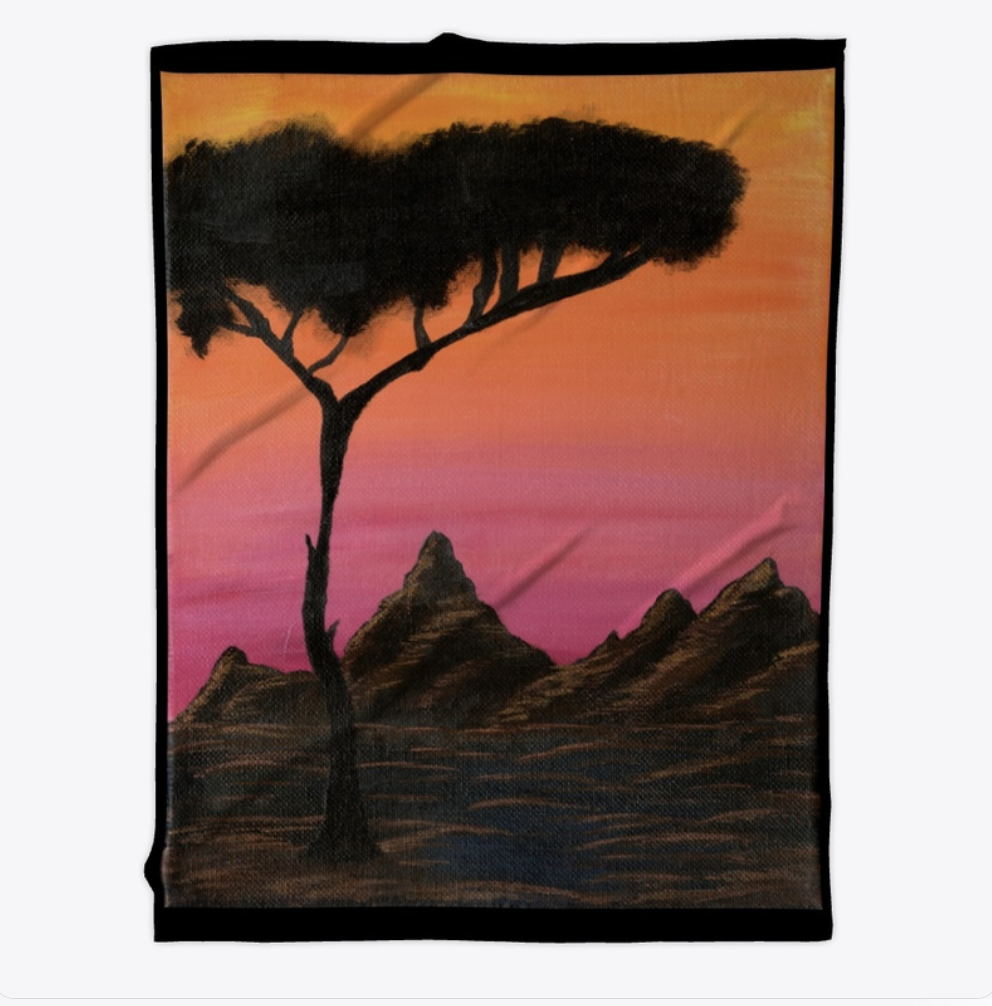 Savanna Sunset - Fleece Blanket