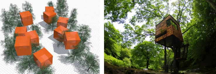 The idea of Tambo clusters Treehouse by Takashi Kobayashi (Japan) www.boredpanda.com