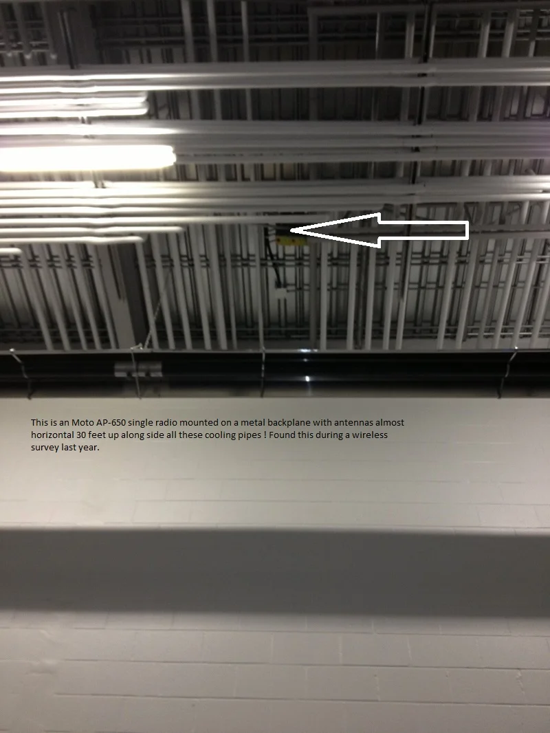 ¯\_(ツ)_/¯SUBMITTED BY: Martin Berube—Access point hidden amongst metal. So much metal. :-(