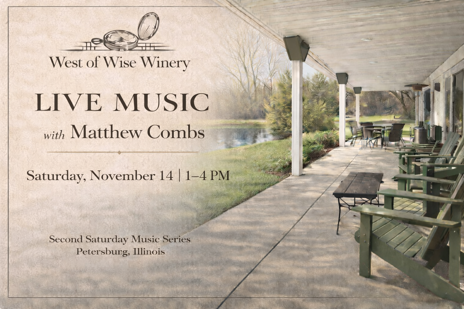 Second Saturday Live Music | November 14 | Matthew Combs