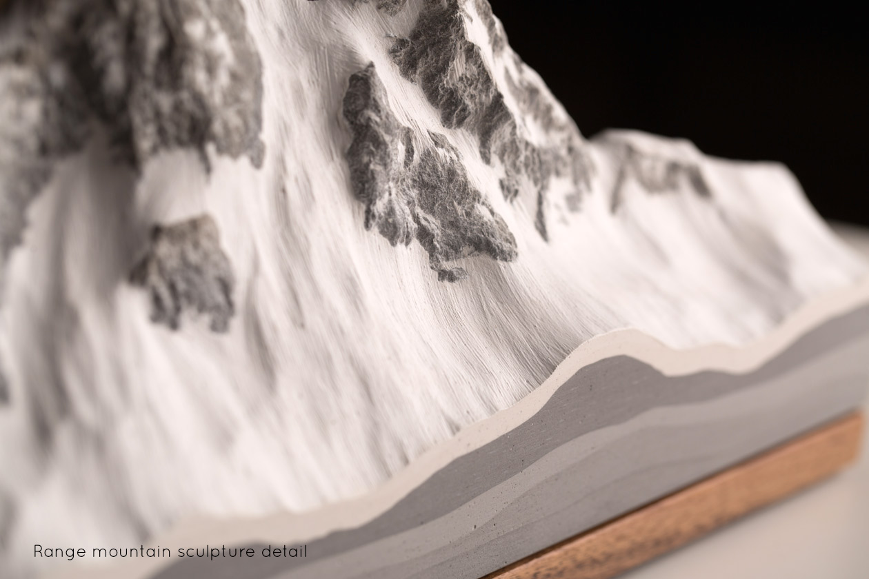 Range Freestanding Mountain Sculpture detail | propellor.ca