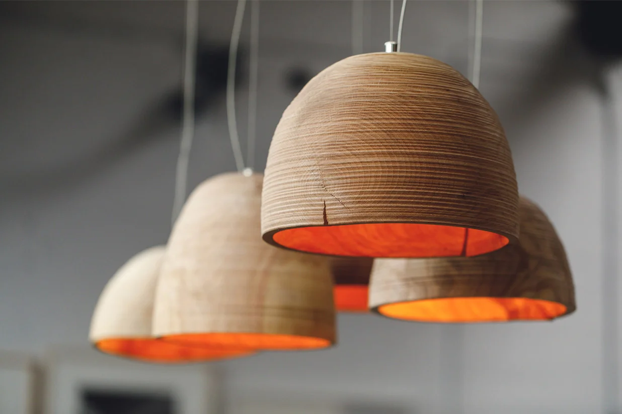 Turn Light - reclaimed white oak