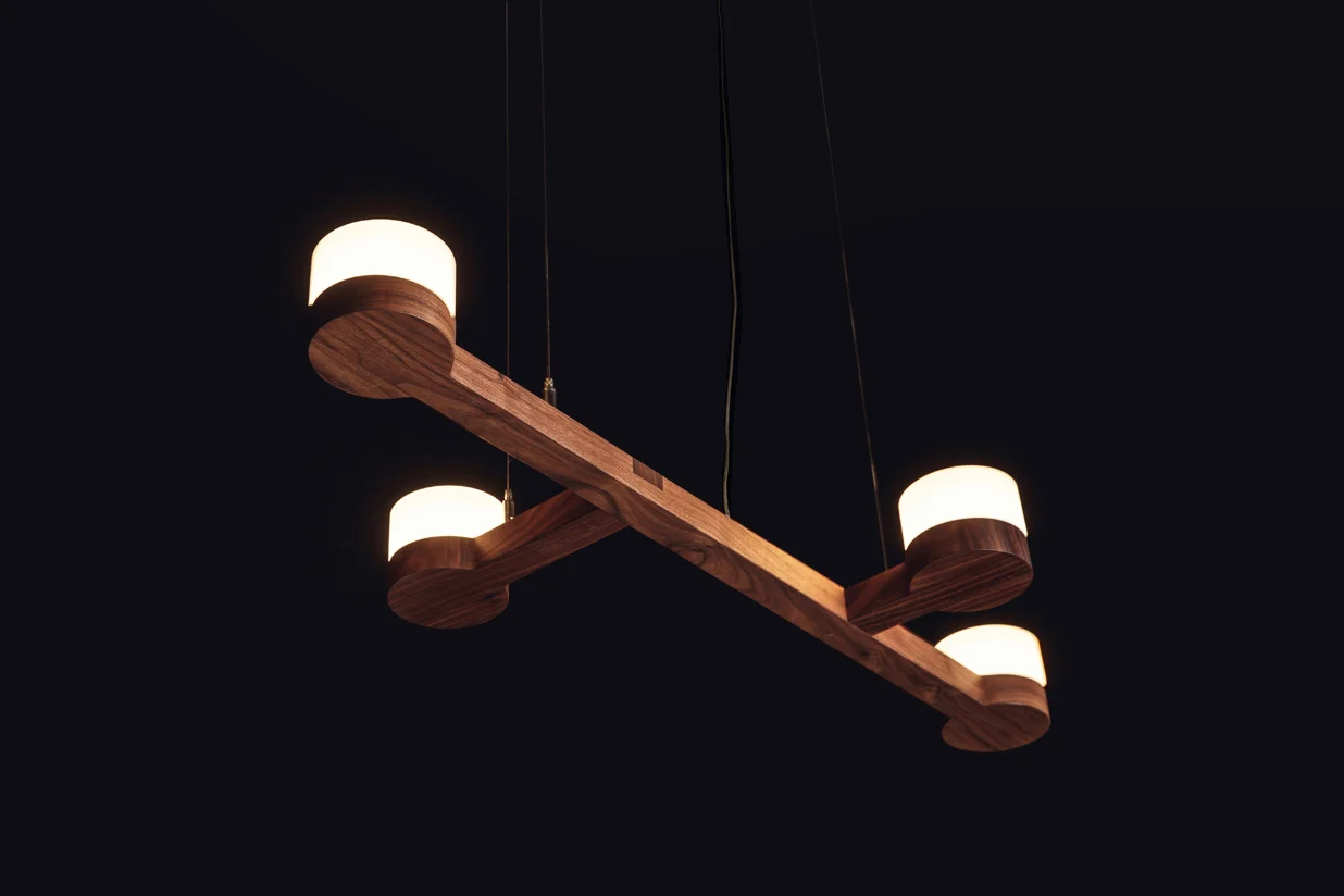 Adanac 4 Light - walnut hardwood