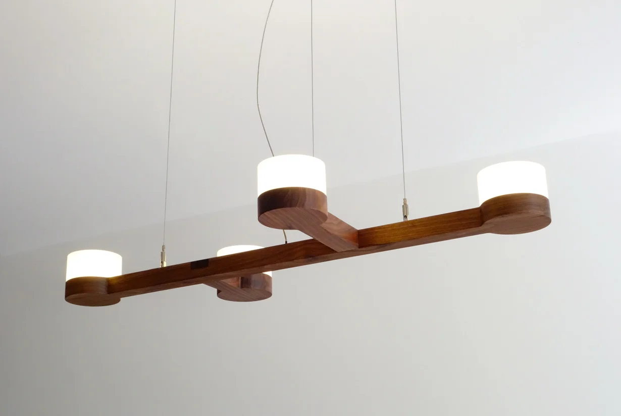 Adanac 4 Light - walnut hardwood