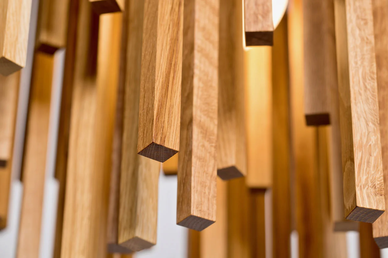 Orée Linear 36 Light (detail) - white oak hardwood