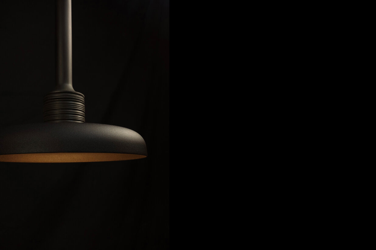 Stria wood pendant light detail