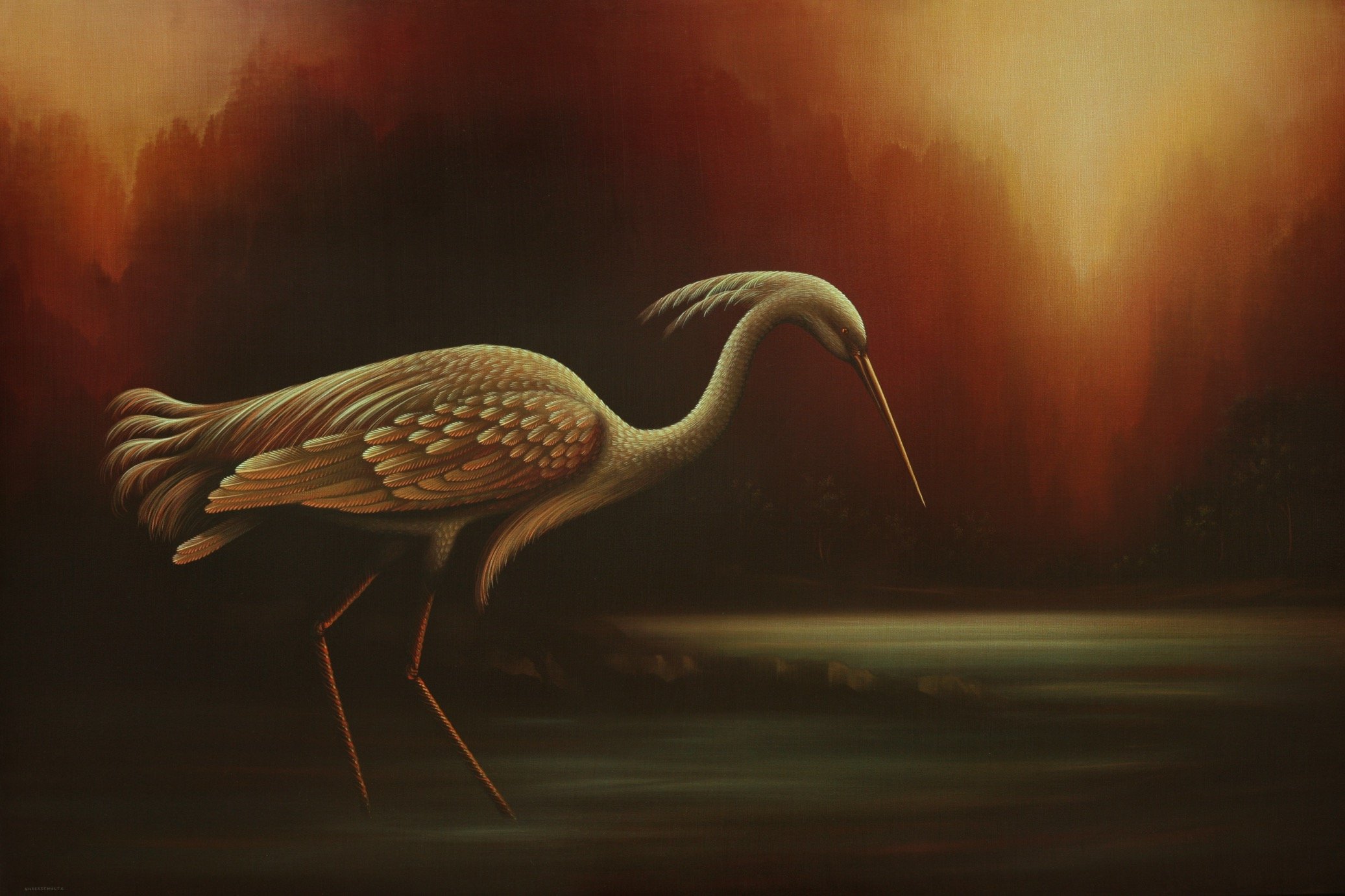 Darrell-Underschultz-bird-paintings-snowy-heron .jpeg