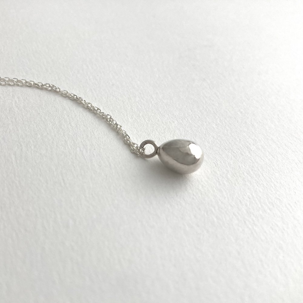 Kara Hetz Sterling Silver Egg Pendant Necklace — Kara Hetz Jewelry