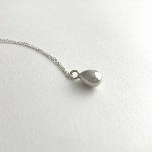 Kara Hetz Sterling Silver Egg Pendant Necklace — Kara Hetz Jewelry