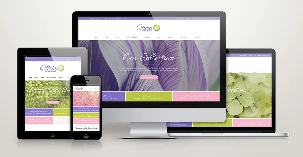 Click here to see a live preview of the Olivia website template.