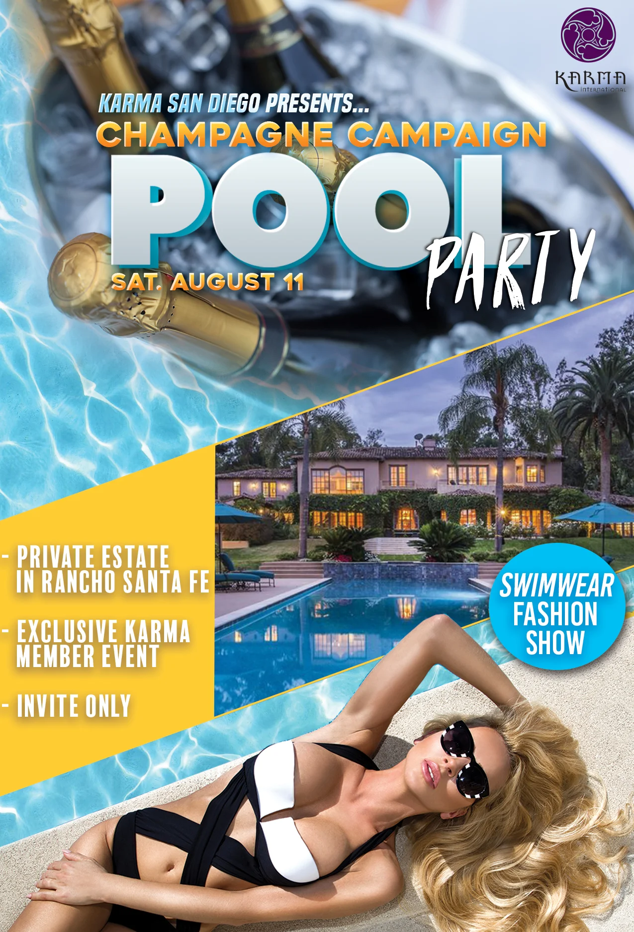 Karma San Diego Champagne Campaign Pool Party
