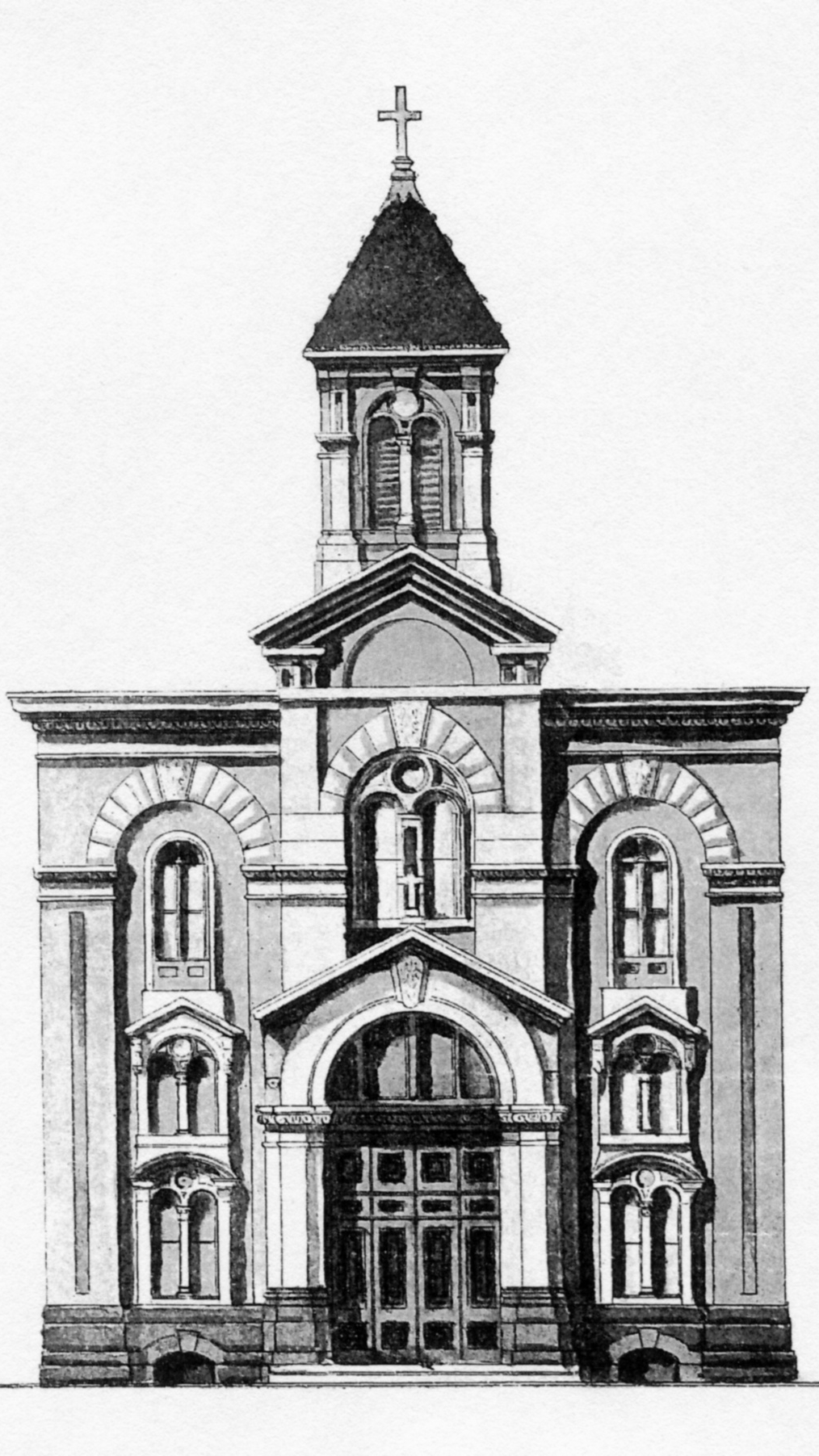 Drawing of Our Lady of Good Counsel Church,South Philadelphia