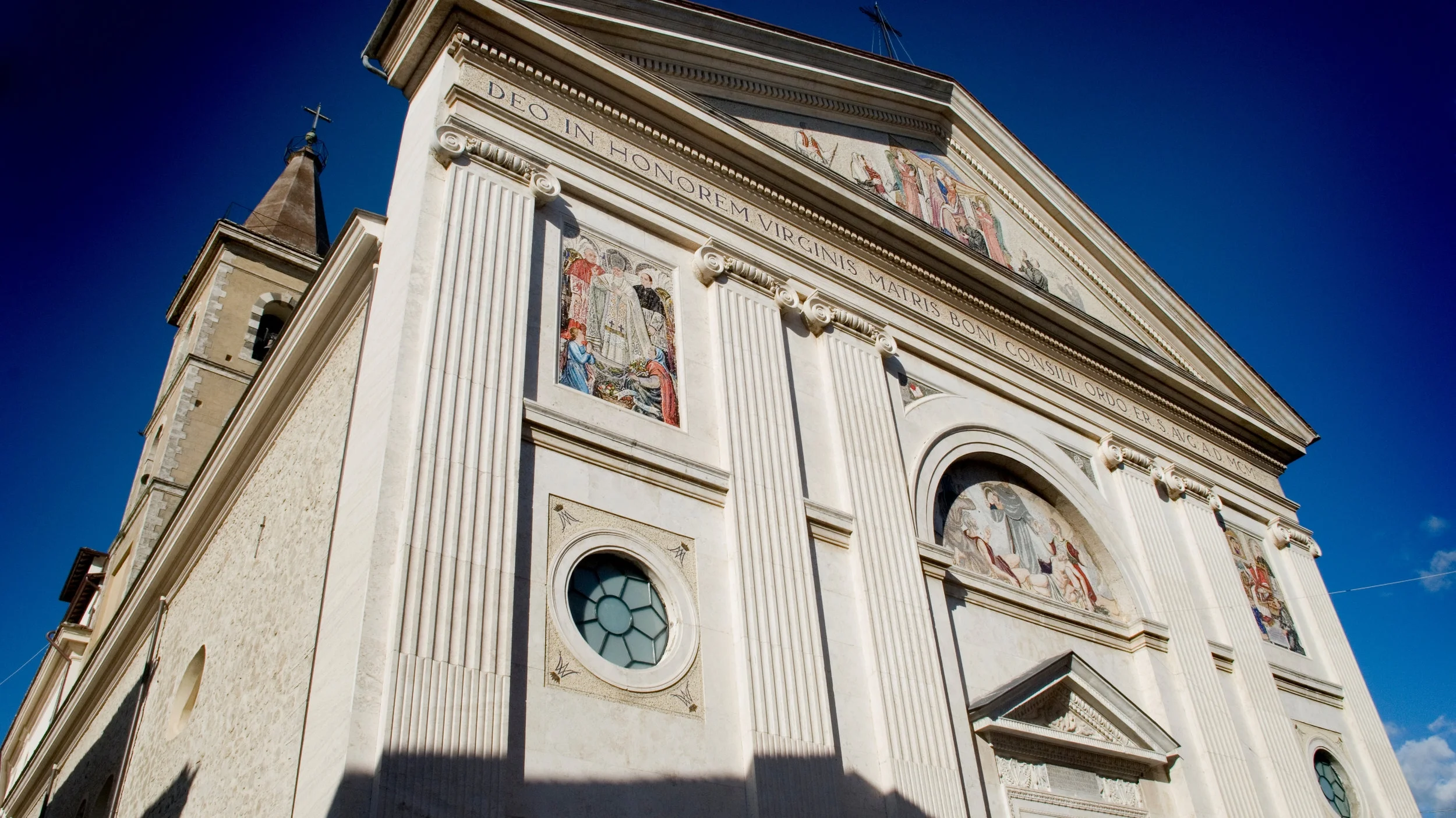 Genazzano, Italy--exterior of the Church of Our Mother of Good Counsel. Photo by Kevin Salemme