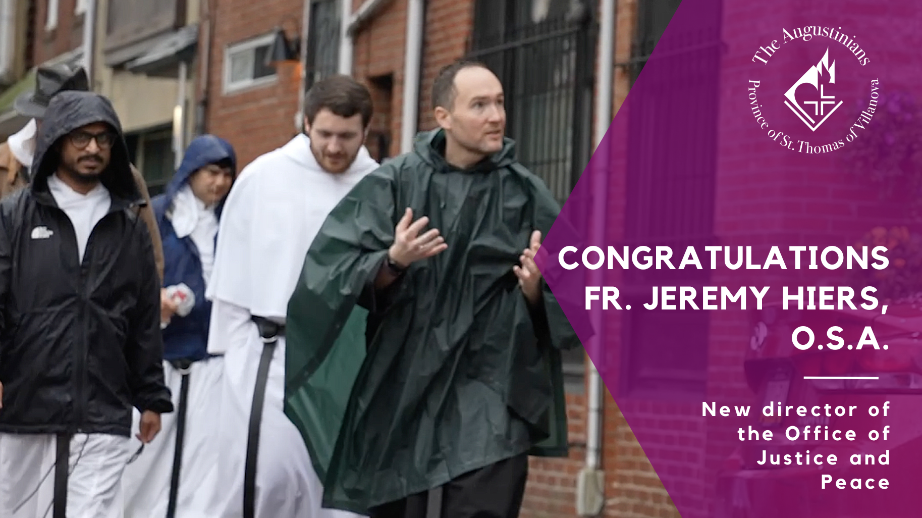 Fr. Jeremy Hiers, O.S.A Named Director of the Office of Peace and Justice