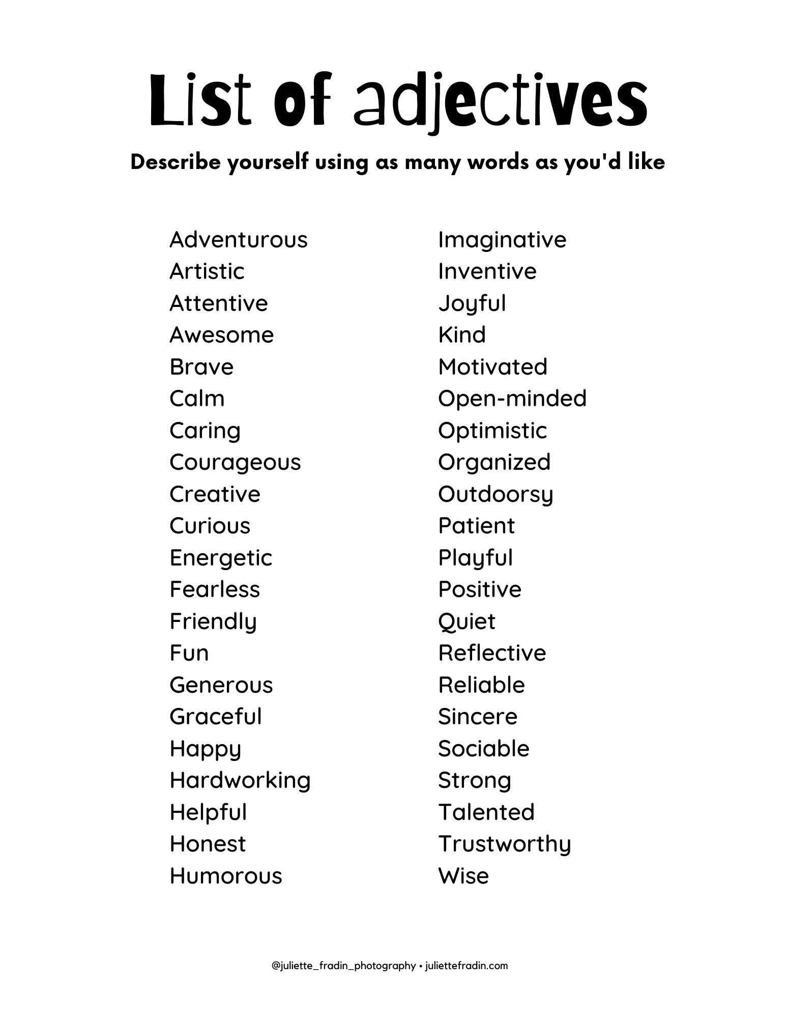 The masked self-portrait adjectives.jpg