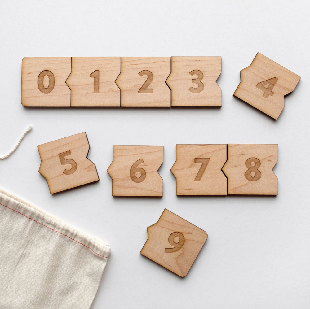 Wooden number puzzle