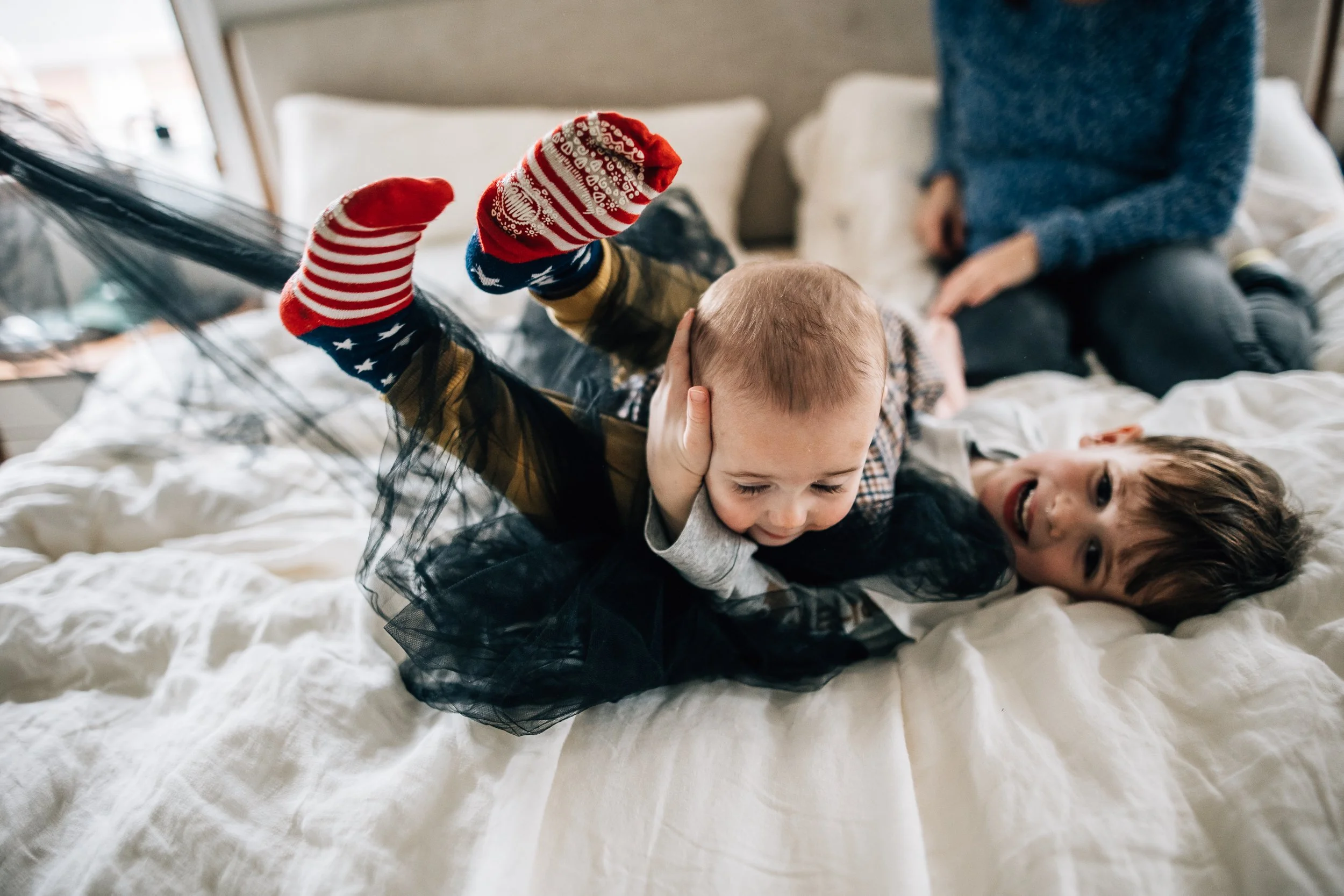 In-home family session in DC
