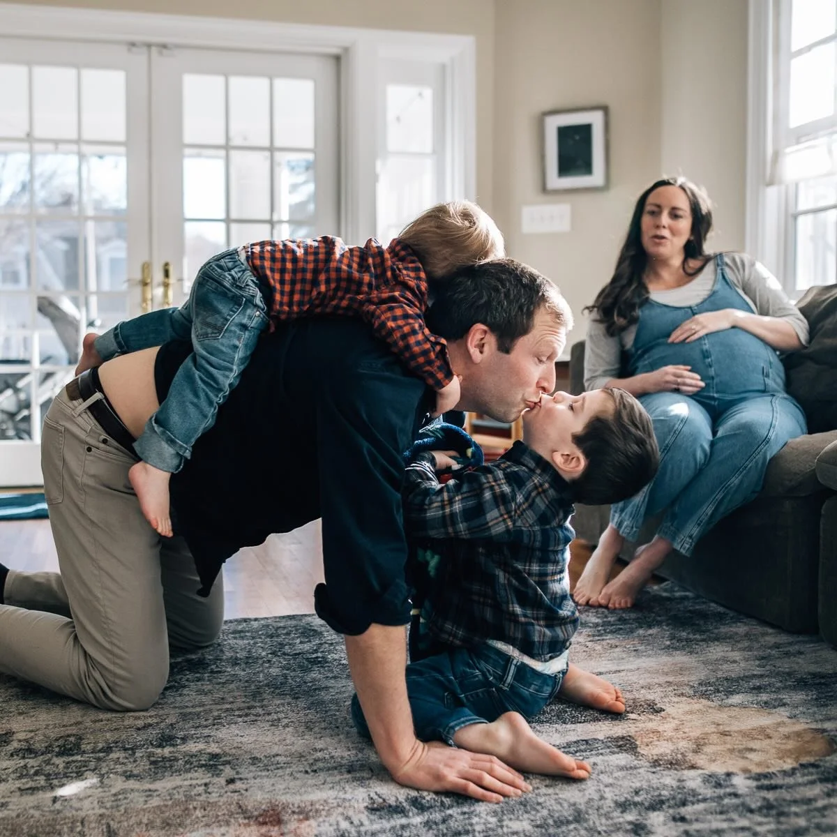 When I capture these moments of your family goofing around at home, I think about what the kids will think 20 years from now. Will they appreciate the effort you put into finding a photographer, booking a session, and making space for it all to happe
