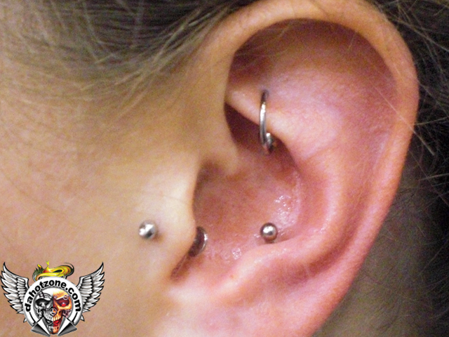 Rook tragus inner conch