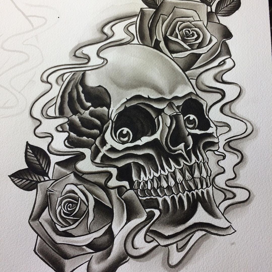 skull and rose flash
